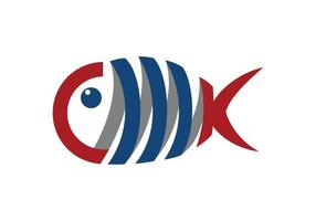 Fisch-Logo-Design-Illustration vektor