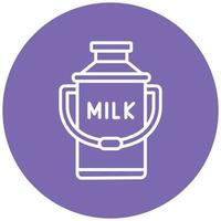 mjölk hink ikon stil vektor