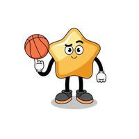 Sternillustration als Basketballspieler vektor