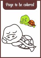Malbuch für Kinder. Schildkröte vektor