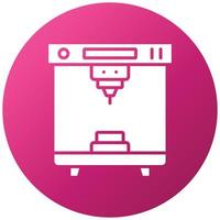 3D-Drucker-Icon-Stil vektor