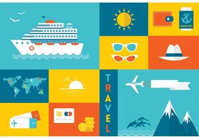 Kostenlose Flat Travel Vector Icons