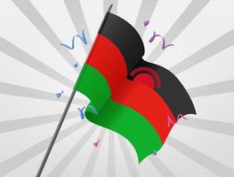 die feierliche flagge von malawi weht in großer höhe vektor