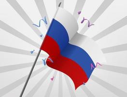 die flagge der slowenischen feierlichkeiten weht in großer höhe vektor
