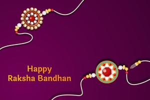 raksha bandhan illustrationsdesign auf lila hintergrund vektor