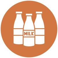 Milchflaschen-Icon-Stil vektor