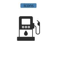 bensinstation ikoner symbol vektorelement för infographic webben vektor