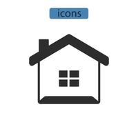 hem ikoner symbol vektorelement för infographic webben vektor