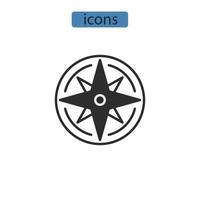 sjökort ikoner symbol vektor element för infographic webben