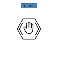 Stop-Icons symbol Vektorelemente für Infografik-Web vektor