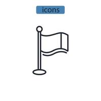 flagga ikoner symbol vektor element för infographic webben