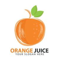 apelsinjuice logotyp design vektor ikon illustration design