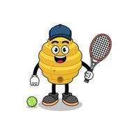 Bienenstockillustration als Tennisspieler vektor