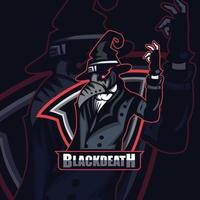 the doctor plague maskot logo design för esport vektor