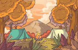camping-outdoor-aktivitätskonzept vektor