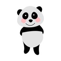 söta djur av panda på tecknad version vektor