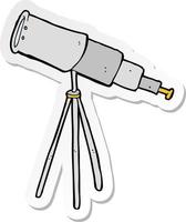 Aufkleber eines Cartoon-Teleskops vektor
