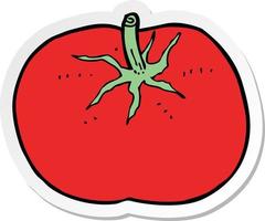 Aufkleber einer Cartoon-Tomate vektor