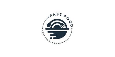 fast-food-logo mit kreativem elementstil premium-vektorteil 3 vektor