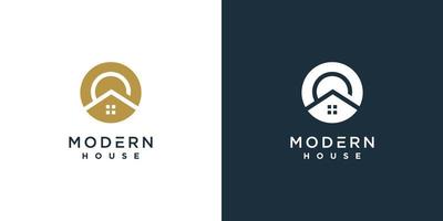 modernes haus logo einzigartiges formkonzept premium vektor teil 4