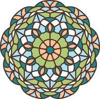 bunter Mandala-Hintergrund, dekorative runde Ornamente. ungewöhnliche Blütenform. orientalischer Vektor, Anti-Stress-Therapiemuster. Designelemente weben,