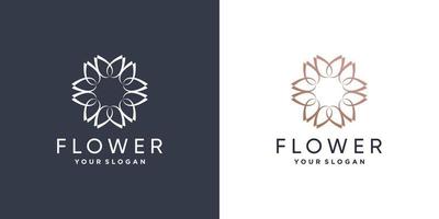 blomma logotyp med kreativ idé premium vektor del 3