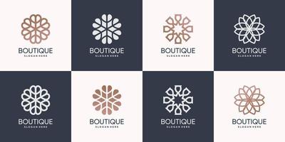 boutique logotyp bunt premium vektor