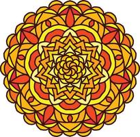 färgglad mandala bakgrund, dekorativa runda ornament. ovanlig blomform. orientalisk vektor, anti-stress terapimönster. väv designelement, vektor