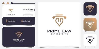 Creative Law Logo Vorlage Premium-Vektor vektor