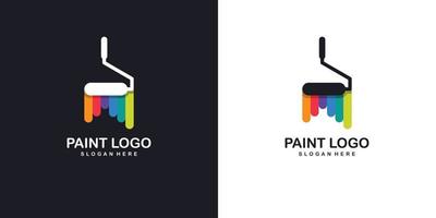 Paint-Logo mit modernem kreativem abstraktem Konzept Premium-Vektor Teil 3 vektor