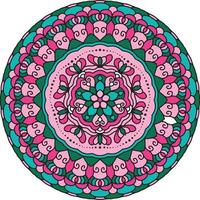 färgglad mandala bakgrund, dekorativa runda ornament. ovanlig blomform. orientalisk vektor, anti-stress terapimönster. väv designelement, vektor