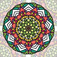 bunter Mandala-Hintergrund, dekorative runde Ornamente. ungewöhnliche Blütenform. orientalischer Vektor, Anti-Stress-Therapiemuster. Designelemente weben,