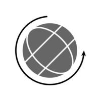 Abbildung Vektorgrafik des Globus-Symbols vektor