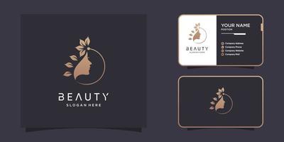 Beauty-Logo-Zusammenfassung für Frauen-Premium-Vektor vektor