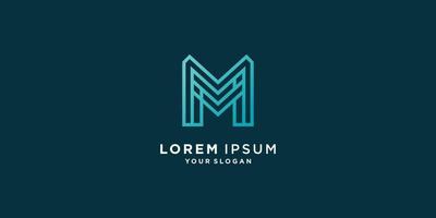 m-Logo-Design mit modernem kreativem Stil Premium-Vektor Teil 6 vektor