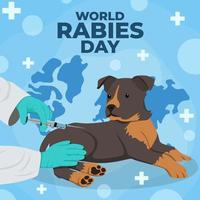 världen rabies dag koncept vektor