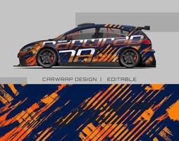 bilinpackningsdesign modern racingbakgrundsdesign för fordonsinpackning, racerbil, rally, etc vektor