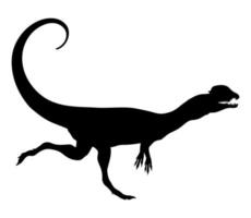 die Silhouette eines Dinosauriers. vektor