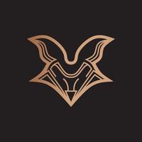 Fuchs minimalistisches Logo. einfaches Tiervektordesign. vektor