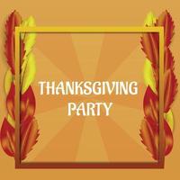 Thanksgiving Day Party Konzept Hintergrund, realistischer Stil vektor