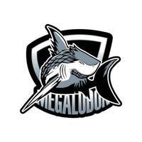 Shark E-Sport Logo Illustration Vektordesign vektor