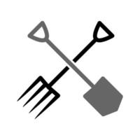 illustration vektorgrafik av spade och gaffel ikonen vektor