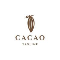 cacao gren logotyp formgivningsmall platt vektor