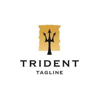 trident logotyp ikon designmall platt vektor