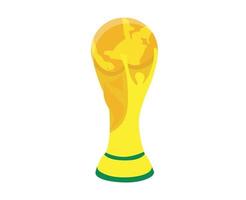 trophäe fifa world cup logo mondial champion symbol gold design vektor abstrakt