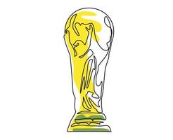 FIFA WM-Trophäe Mondial Champion Symbol Gold Design abstrakte Vektorgrafik vektor