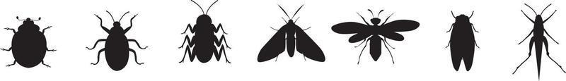 schädliche Insekten. schädlinge ameisen tausendfüßler kakerlaken wanzen sprayer exakte vektorkarikaturvorlage schutzform insekten vektor