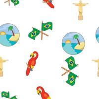 Brasilien mönster, tecknad stil vektor