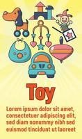 Spielzeug-Konzept-Banner, Cartoon-Stil vektor