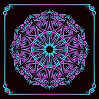 Mandala-Vektor, lila und blauer Farbverlauf vektor